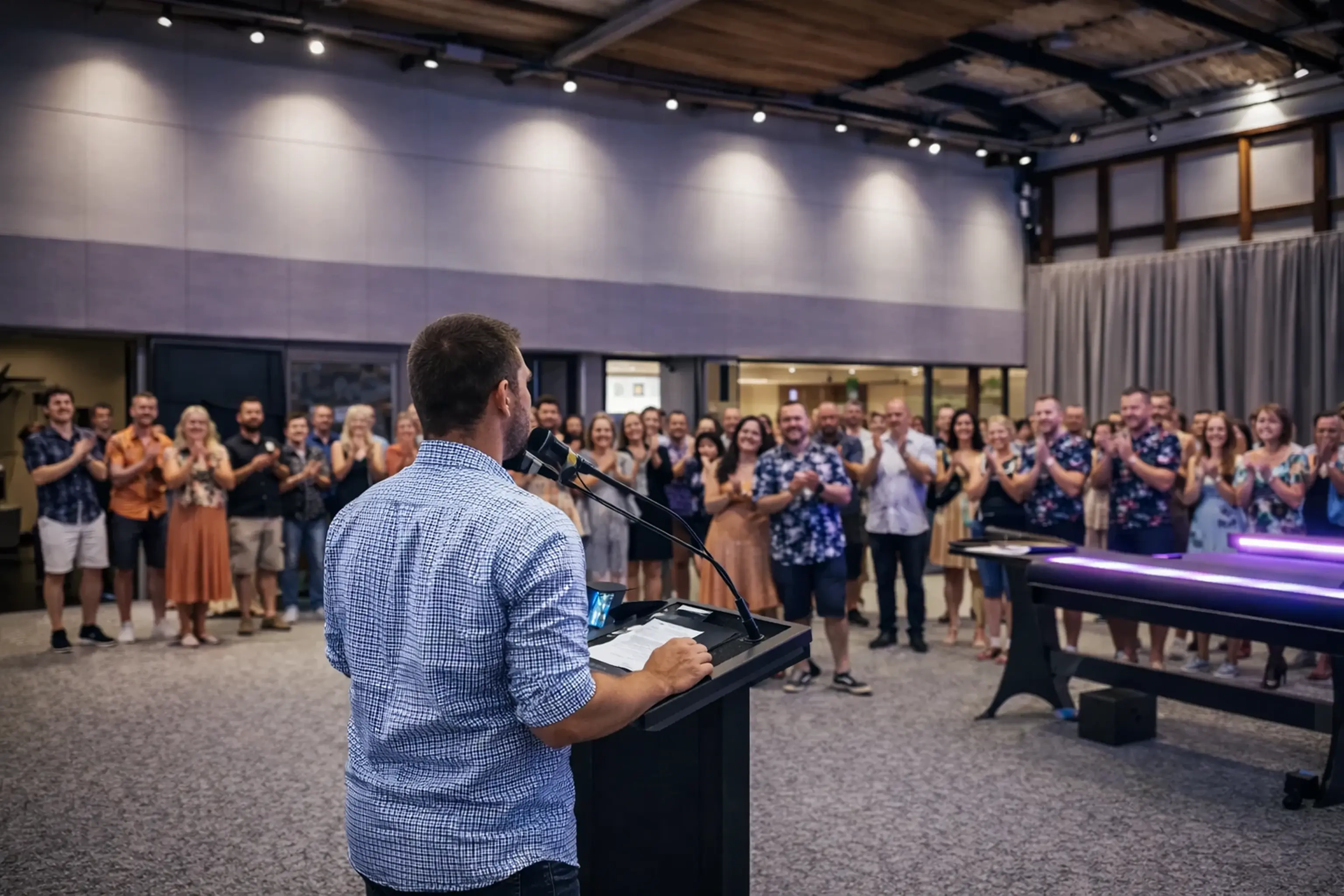 Corporate casino event with business professionals